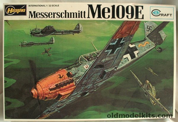 Hasegawa 1/32 Messerschmitt Bf-109E - E-1 / E-5 / E-6 / E-4 Trop / E-3 / E-4 / E-7 / E-1B- E-3B and E-4B (Me-109E), JS-073 plastic model kit